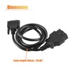 X AUTOHAUX 1.5m OBDII OBD2 Male to 15 Pin Male