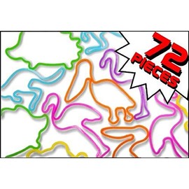 Silly Shaped Rubba Bandz Bracelets Bulk Pack (72 Peices)