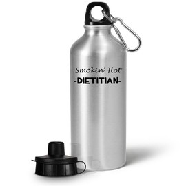 Art by Chelsydale Gifts for Smokin Hot Dietitian Water Bottle Tumbler Portable Drinkware - RD Nutritionist Day Dietetics Nutrition Expert BSND Dietician Funny Cute Gag Appreciation Idea
