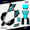 Factory EFX Gray & Cyan Slick Racing Graphics kit fits