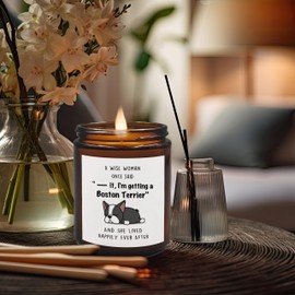 XUISWELL Boston Terrier Gifts for Women, Boston Terrier Mom Gifts, Funny Boston Terrier Gifts, Boston Terrier Candle Scented Candles