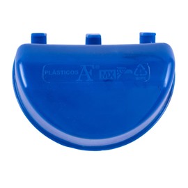 Plasticos AF Plastic cage cup feeder halfmoon shape Blue, 12 Pz. Chicken, pigeon, bird, rabbitt, hamster, guinea pig, small pets. With hangers