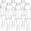 12 Pcs Plastic Cocktail Shaker Set Including 6 24 OZ/