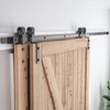 SMARTSTANDARD 9 Feet Bypass Sliding Barn Door Hardware Kit -