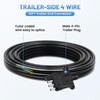 MECMO 4 Way Trailer End Connector Wire 10 Feet with