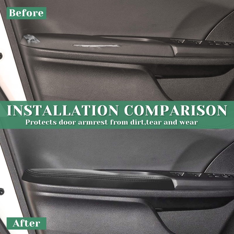 VKGUG 2PCS Front Door Panel Armrest Cover Replacement Compatible with