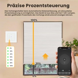 MIUCDA Smart Roller Shutter Switch WLAN with Percentage Control, Smart Roller Shutter Timer Switch, App Control of Roller Shutters/Blinds/Awnings, Blinds Switch Compatible with Alexa, Google Home