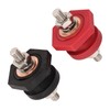 1Pair Thru Panel Battery Terminal Connectors 3/8 In Black Red