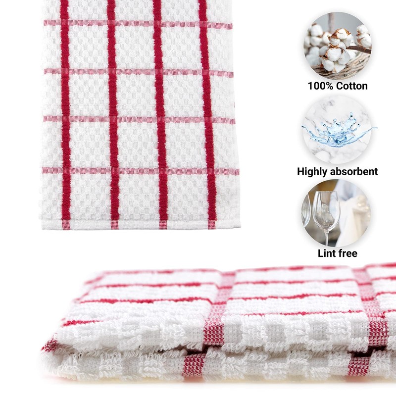 VL Luxury Tea Towels - 6 Pack Large Tea Towels