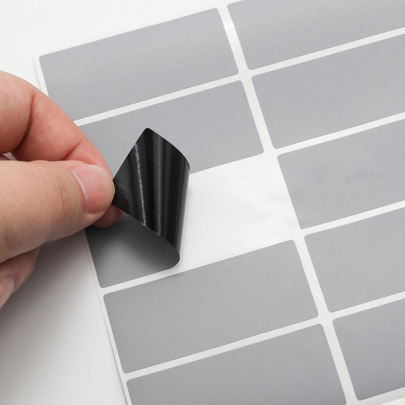 Pine & Linen 300pcs Scratch Off Stickers, Rectangle Gray 1inch*2.36inch