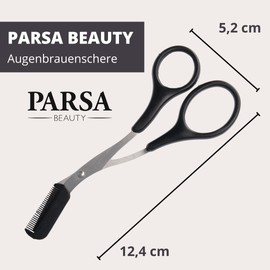 PARSA Beauty Eyebrow Scissors Trimmer Scissors with Comb for Shortening Eyebrow and Eyelashes for Women and Men - Eyebrow Trimmer
