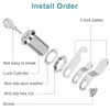 Pertinel Cam Locks Keyed Alike, 3/4" Cabinet Locks with Keys