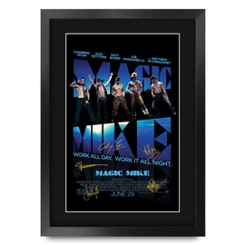 HWC Trading FR A3 Magic Mike Channing Tatun Gifts Printed Poster Signed Autograph Picture for Movie Memorabilia Fans - A3 Framed