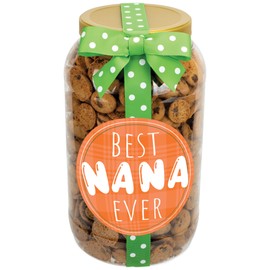 100 North Oh Sugar! Sweets! Delicious Mini Chocolate Chip Cookies in 1 Gallon Giftable Decorative Jar Container, Best Nana Ever