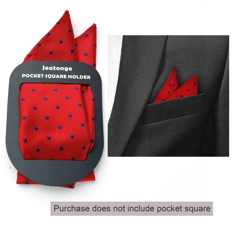 Jeatonge Pocket Square Holder Keeper Organizer Pocket Squares for Men