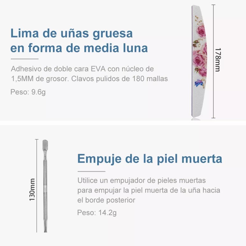 Maange Profesionales Limas Para Uñas Set Belleza Para Uñas 10