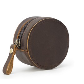 YLYSLFC Genuine Leather Belt Loop Coin Purse, Vintage Mini Coin Pouch, Jewelry Organizer, Brown, Fashion