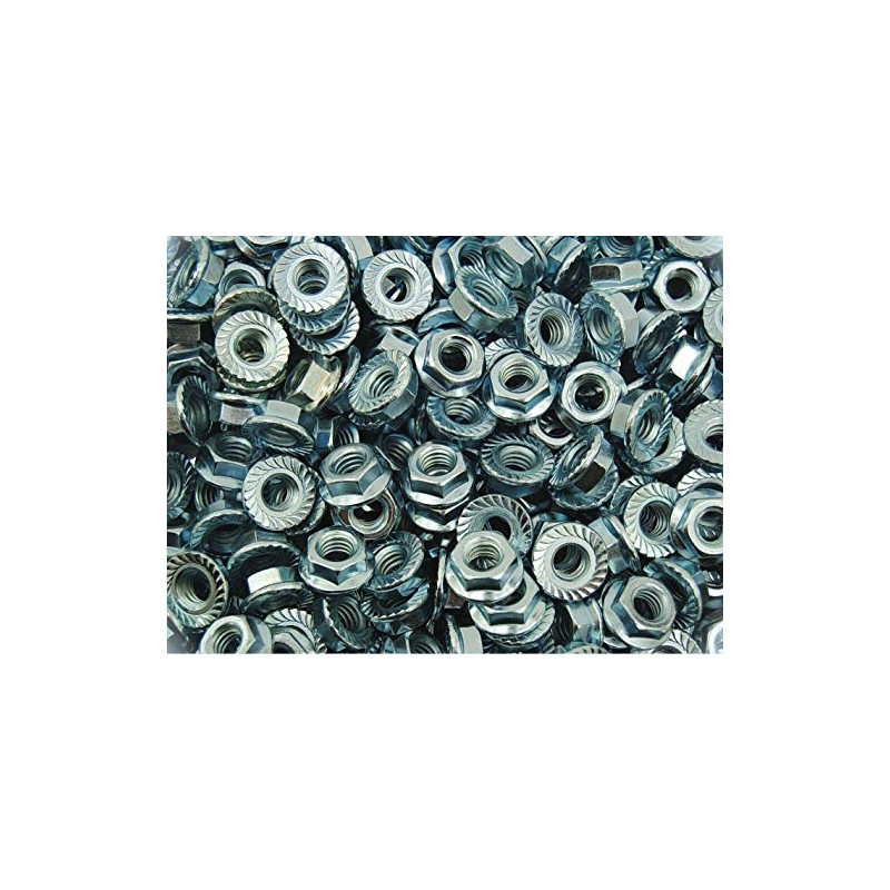 600 PCs Serrated Flange 5/16-18 Hex Lock Nuts - Zinc