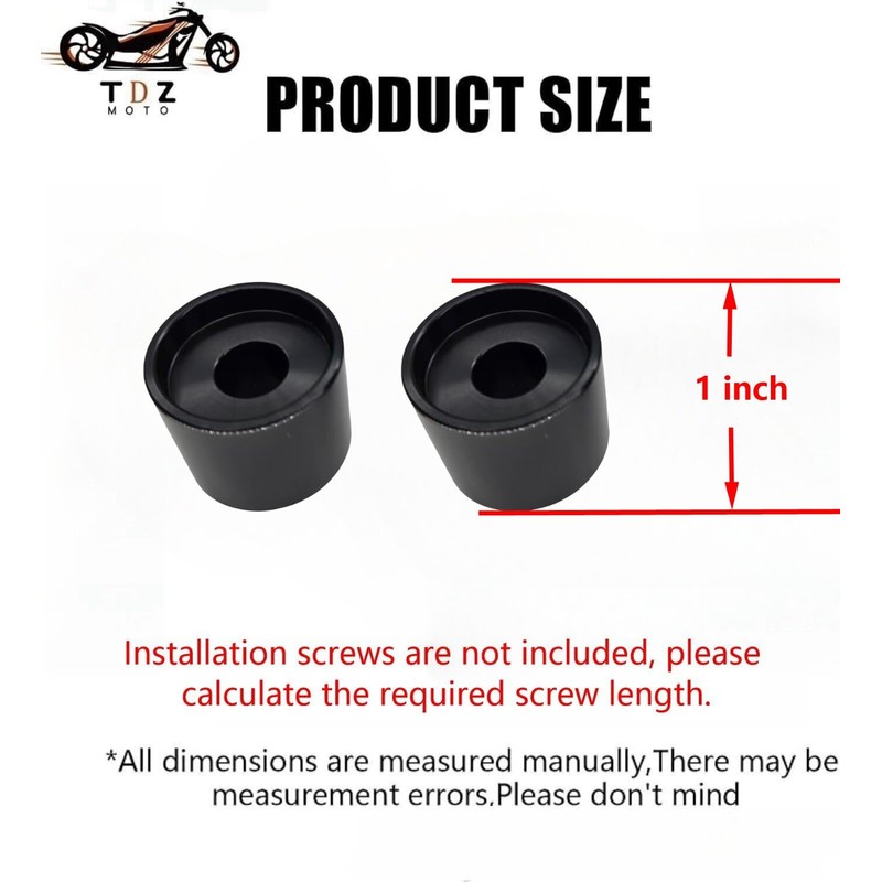 1” inch Riser Extension for 1-1/2 or 1-1/4 motorcycle Handlebar
