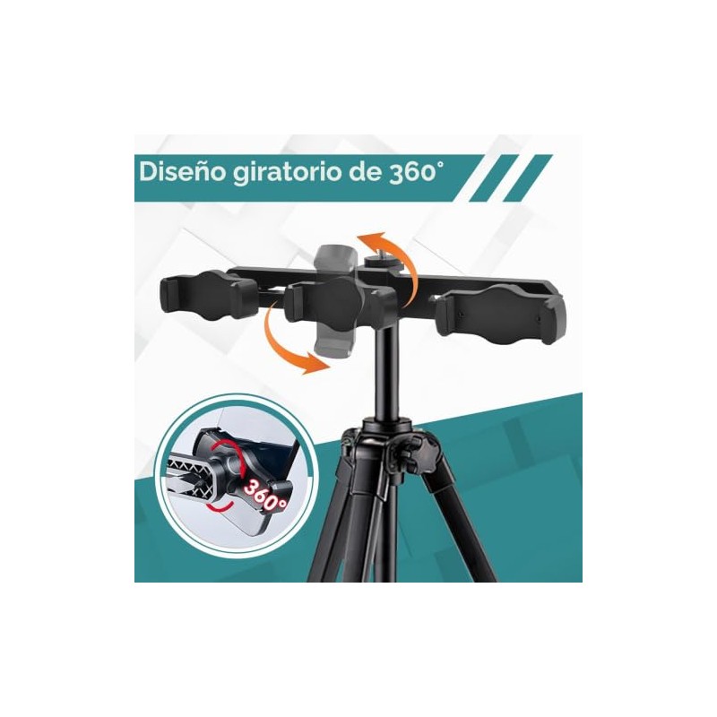Soporte universal para telfono celular, soporte ajustable para trpode, adaptador