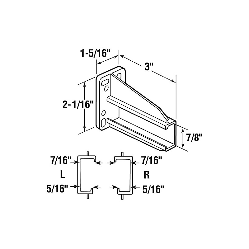 Prime-Line MP7227 Drawer Track Back Plate, 5/16 In. x 7/8