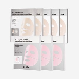 COSRX Peptide Gel Mask 3 sheets x 3 packs + Arbutin Gel Mask 3 sheets x 3 packs + Arbutin Gel Mask 1 sheet x 2 packs (Total 20 sheets)