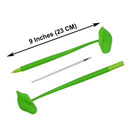 Maydahui 8 PCS Lotus Leaf Rollerball Gel Pens Novelty Lily Pad Pen Soft Silicone Black Ink for School Party Office