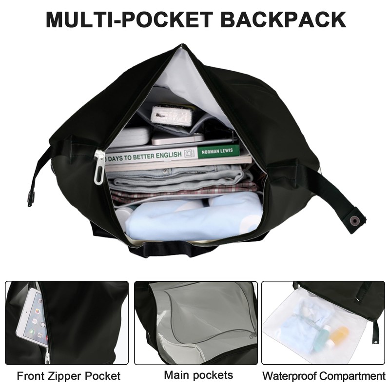 CALLPIONEER Small Gym Backpack,Mini Gym Bag with Shoe Compartment Lightweight