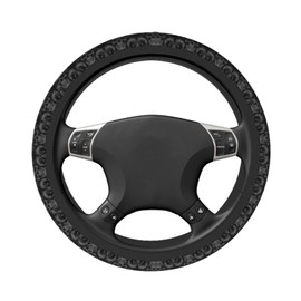 Gold Mandala Dragonfly Universal Steering Wheel Cover for Men Women, Soft Anti Slip Stretch Neoprene Steering Wheel Covers Car Protector Accessories 15 Inch-Black