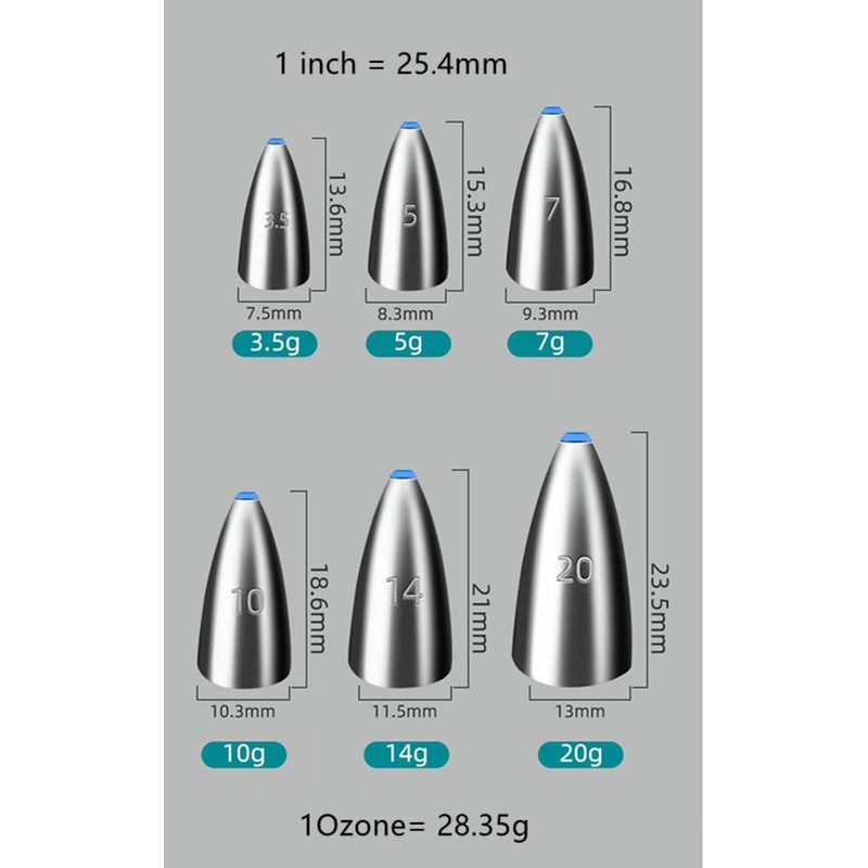 Toasis Fishing Rubber Core Weights Removable Rubber-core Sinkers (5g/0.17_Oz-25pcs)