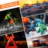 GP904 LED Road Flares Emergency Light Kit, 9 Glow Modes