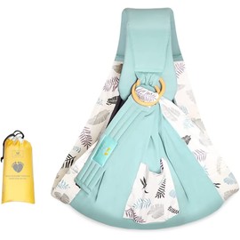 Baby Sling Wrap Cotton Baby Sling Carrier Baby Wrap Portabebés Envolvente Todo Terreno Ajustable para Múltiples Posiciones y Formas de Uso Cobertor de Lactancia Apto para Niños de 0 a 36 Meses (azul)