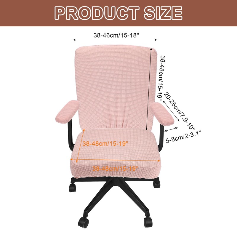 sourcing map Office Chair Covers, Stretchable Rotating Chair Slipcover Desk