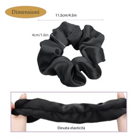 JOIYHY Scrunchies aus Satin, Haargummis für Mädchen, faltenfreie Haarbänder für Mädchen, perfekt für Tag und Nacht, 6 Stück, mehrfarbig