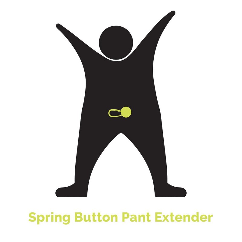 Stretchy Button Pant Extender [10-Pack] - Durable, Flexible Metal -