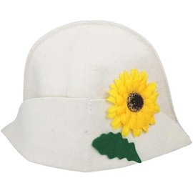 GMMH Sauna Hat 100% Wool Felt (1547 Purple Flower) Felt Sauna Cap for Men and Women Felt Cap for Sauna