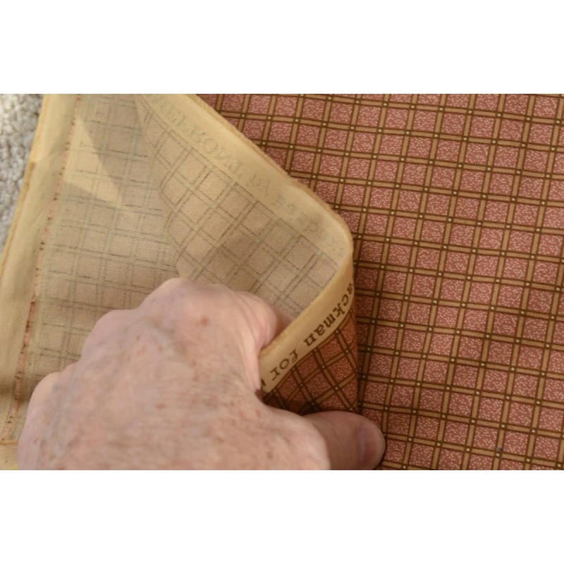 Moda Fabrics By 1/2 Yd, Rust & Gold Checked Cotton,