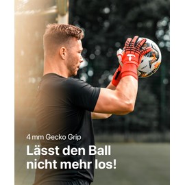 T1TAN Red Beast 3.0 - Goalkeeper Gloves - Without Finger Protection - Soccer Goalkeeper Gloves - Size 7