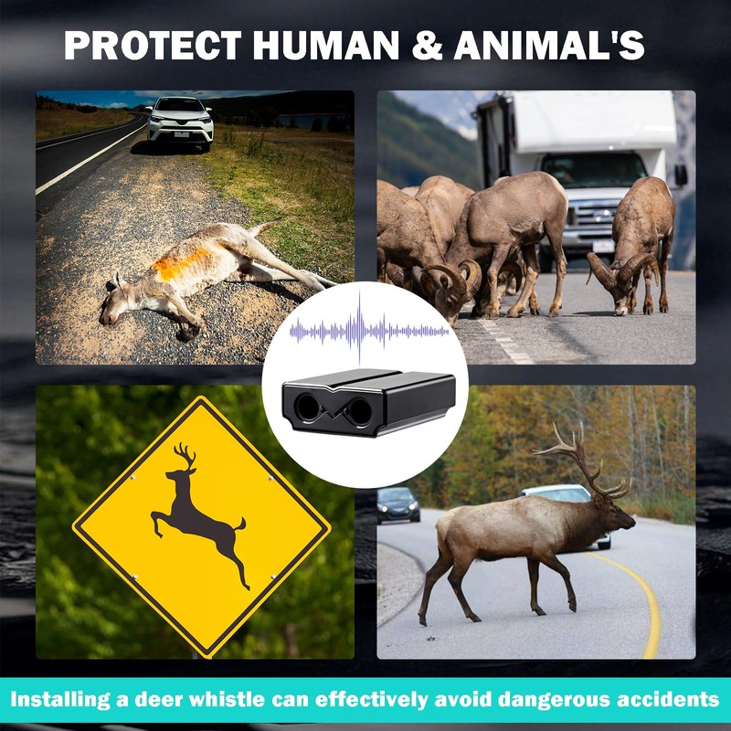 Deer Whistles for Car - Deer Horn for Vehicles, Trunks,