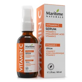 Maritime Naturals Maritime Naturals Vitamin C Serum for Face & Neck with Hyaluronic Acid & Balanced Botanicals | Professional Vitamin C Face Serum for Women & Men, Organic Skin Care, Born In Nova Scotia, Canada (60ml)