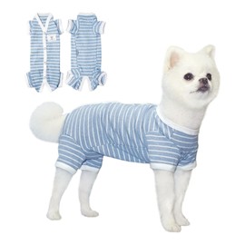 TONY HOBY Shirt for Dogs, Pyjamas, Dog Pyjamas, Pet Clothing, Jumpsuit, Soft and Breathable, for Small, Medium, Large Dogs (Girls, Light Blue, XS)