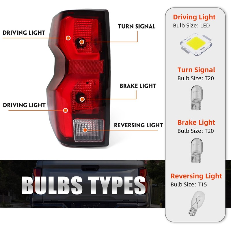 Huray Left LED Tail Light for Chevy Colorado 2023-2025 Driver