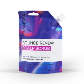 Headshock Bounce Renew Reviving Scalp Scrub | Rosemary + Green Tea | Resealable Pouch | 200ml