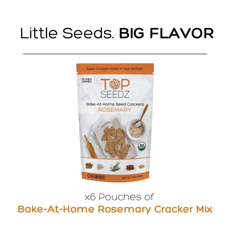 Top Seedz BAKE-AT-HOME Cracker Mix | Rosemary | 6-Pack |