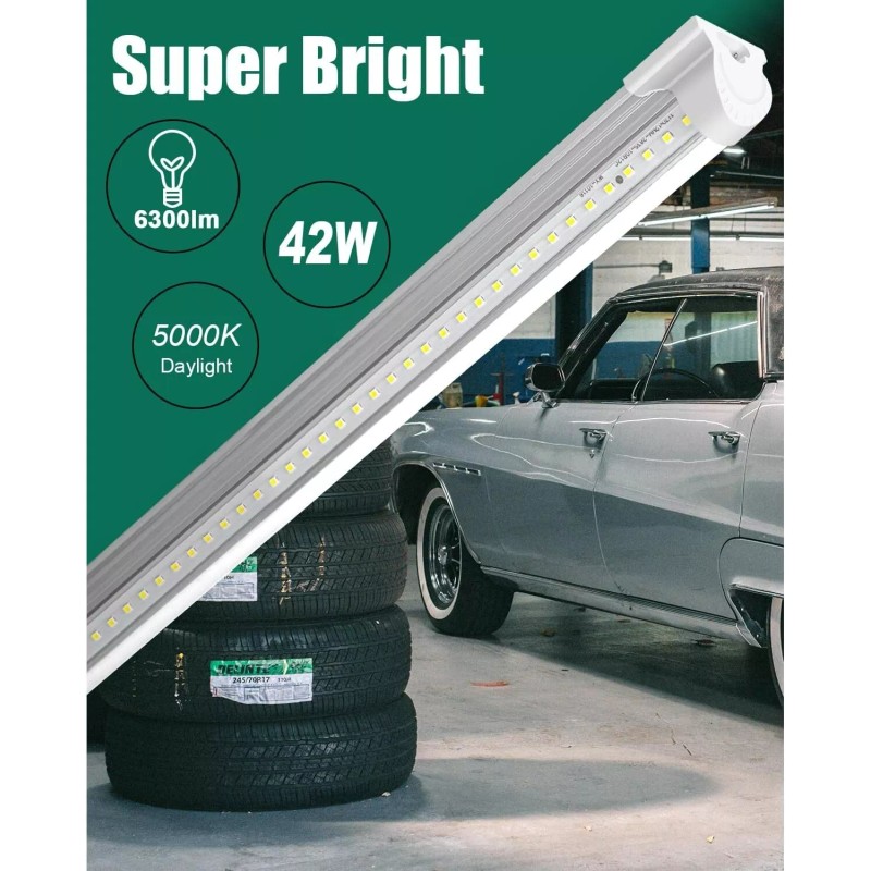 SZHLUX 10 Pack LED Shop Light 4FT 42W 5000K Daylight