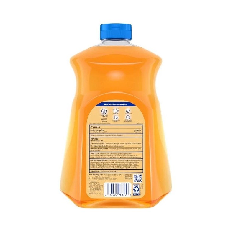Dial Antibacterial Liquid Hand Soap Refill, Gold, 52 fl oz