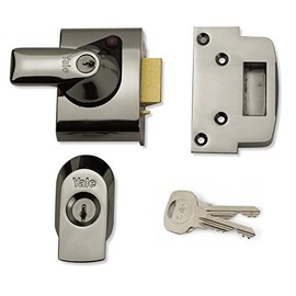Yale P-BS2-CH-CH-40, BS2 British Standard Nightlatch, 40 mm, Chrome Finish, High Security Approved by Insurance Companies