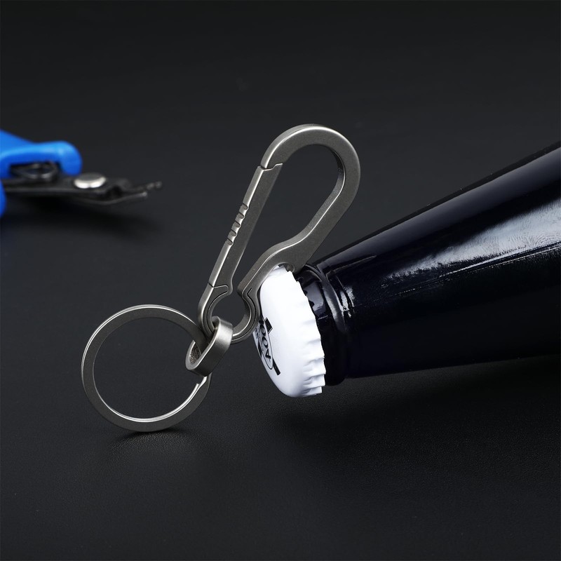 Ouligay Titanium Carabiner Keyring Carabiner Bottle Opener Titanium Carabiner Key