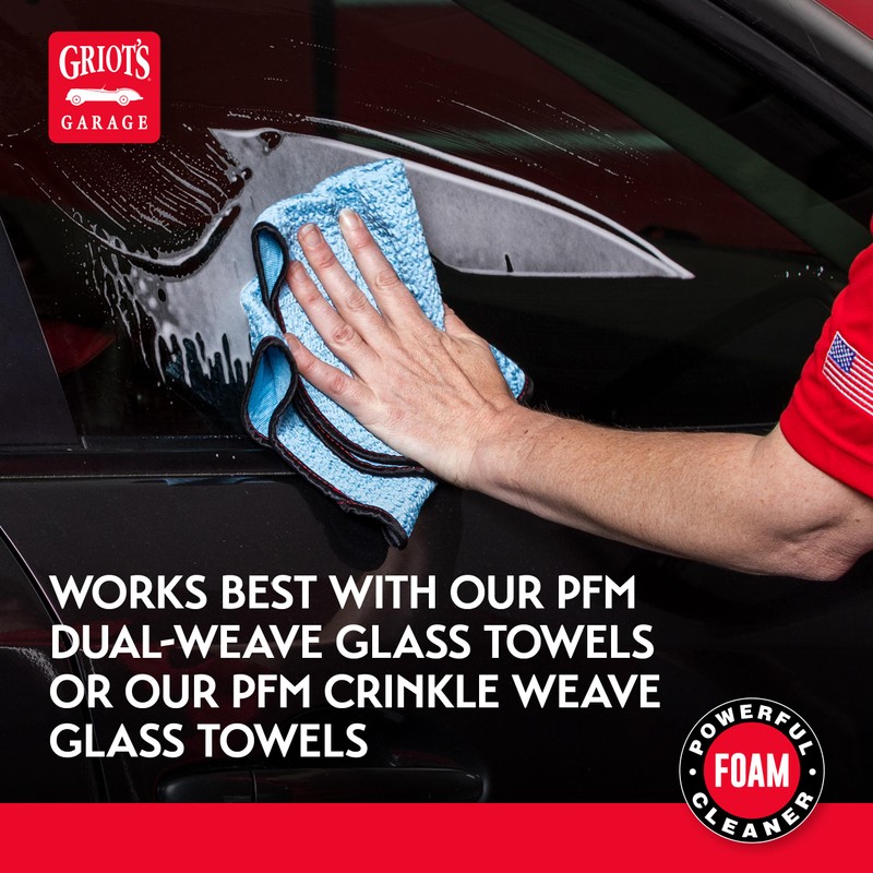 Griot's Garage Foaming Glass Cleaner for Car Window, Windshield, Mirror,