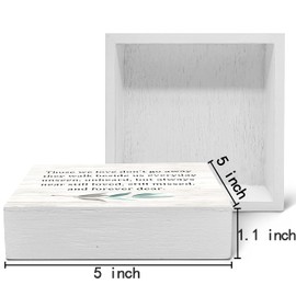 SRADMO Those We Love Don't Go Away Wood Box Sign Desk Decor, Rustic Bereavement Memorial Wooden Block Box Sign Decoration For Home Living Room Shelf Table Decor, Bereavement Memorial Decoration